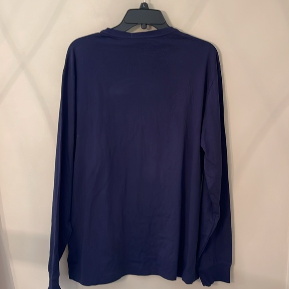 POLO Ralph Lauren Polo Men Varsity Big P Navy T-Shirt Long Sleeve Tee NWT Large - Picture 5 of 12